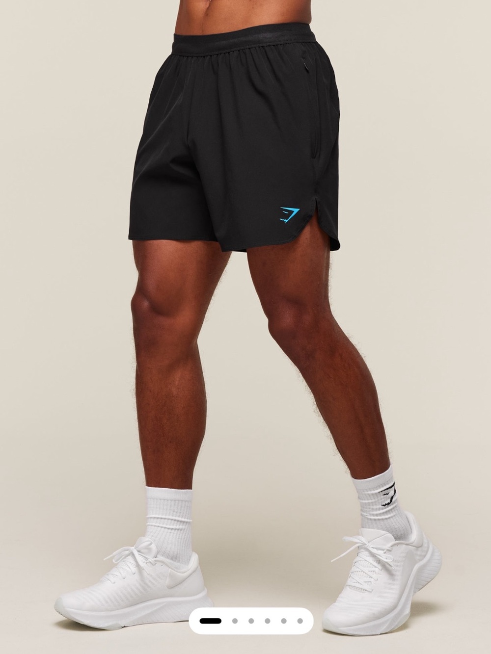 Gymshark Men’s Black Training Shorts with Blue Logo